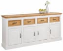 OTTO HOME Selma Sideboard Weiß Beize 4 Türen 4 Schubladen Landhausstil Bild 5