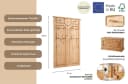 Garderobenpaneel OTTO HOME Klera Massivholz Kiefer Beige 10 Haken Bild 3