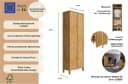 Garderobenschrank OTTO HOME Luven Massivholz Beige Bild 3