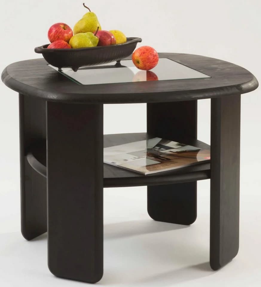 OTTO HOME Couchtisch Jayden 2 Braun Massivholz Glas - Bild 2