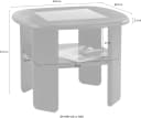 OTTO HOME Couchtisch Jayden 2 Braun Massivholz Glas Bild 5
