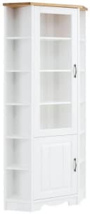 OTTO HOME Eckvitrine Trinidad Weiß Honigfarben Massivholz Bild 1