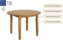 Esstisch Danuta Beige Massivholz Kiefer Rund Geölt Bild 4