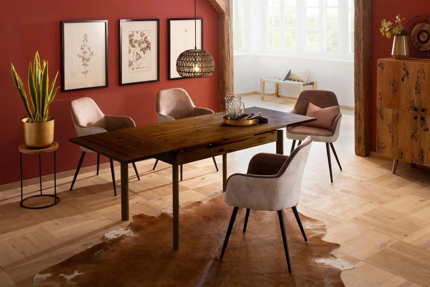 Esstisch OTTO HOME Tirza Braun Massivholz Ausziehbar - Bild 4