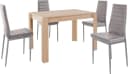OTTO home Essgruppe 5-tlg. mit Tisch und 4 Stühlen Holzoptik Grau Bild 1