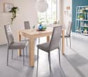 OTTO home Essgruppe 5-tlg. mit Tisch und 4 Stühlen Holzoptik Grau Bild 2