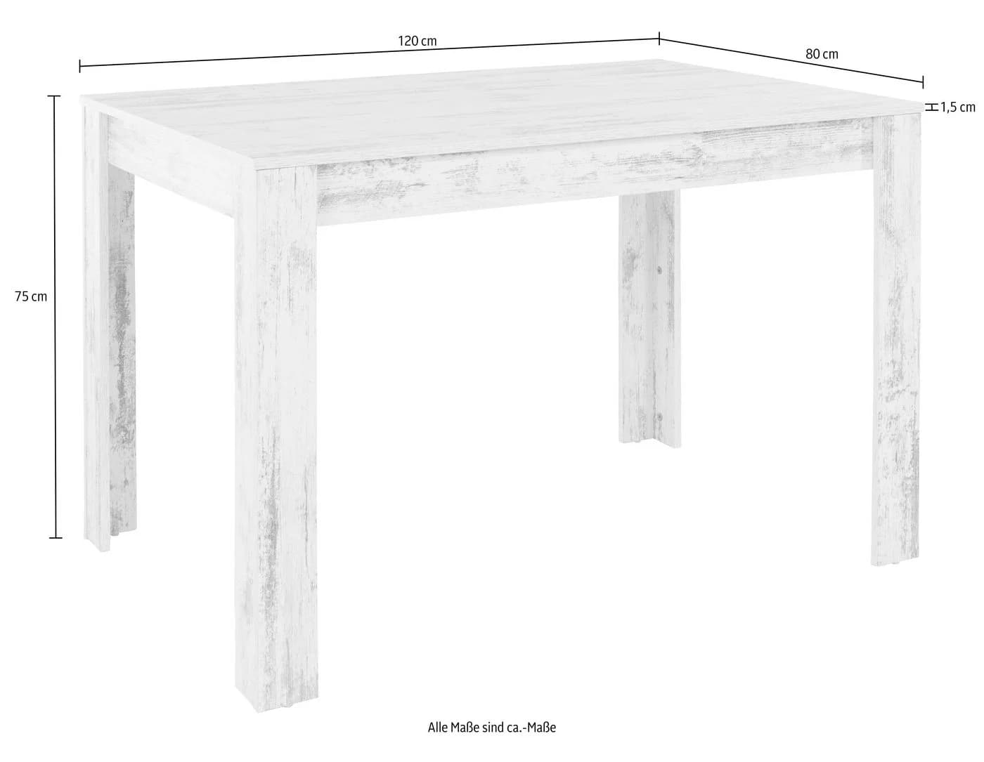 OTTO home Essgruppe 5-tlg. mit Tisch und 4 Stühlen Holzoptik Grau - Bild 5