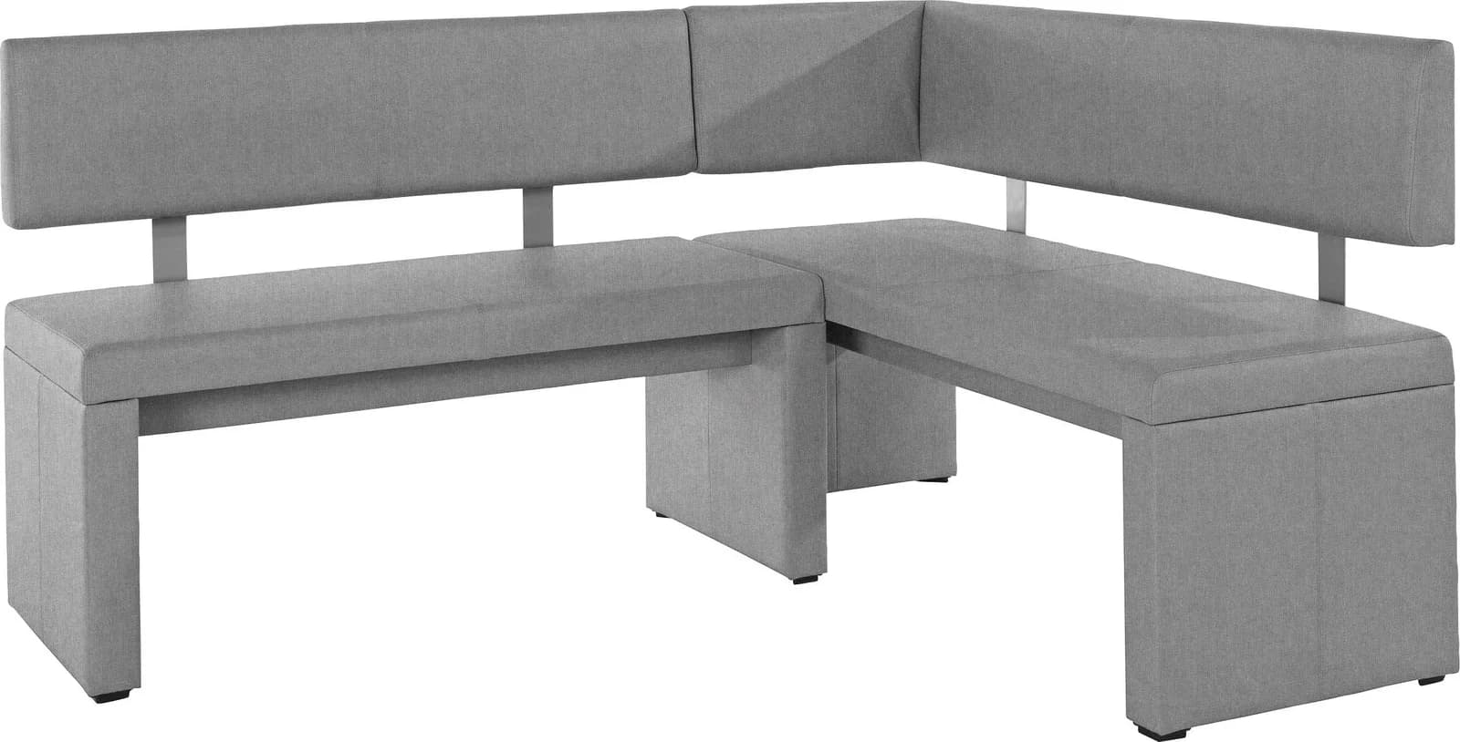 OTTO HOME Eckbank Charissa Grau Kunstleder Massivholz