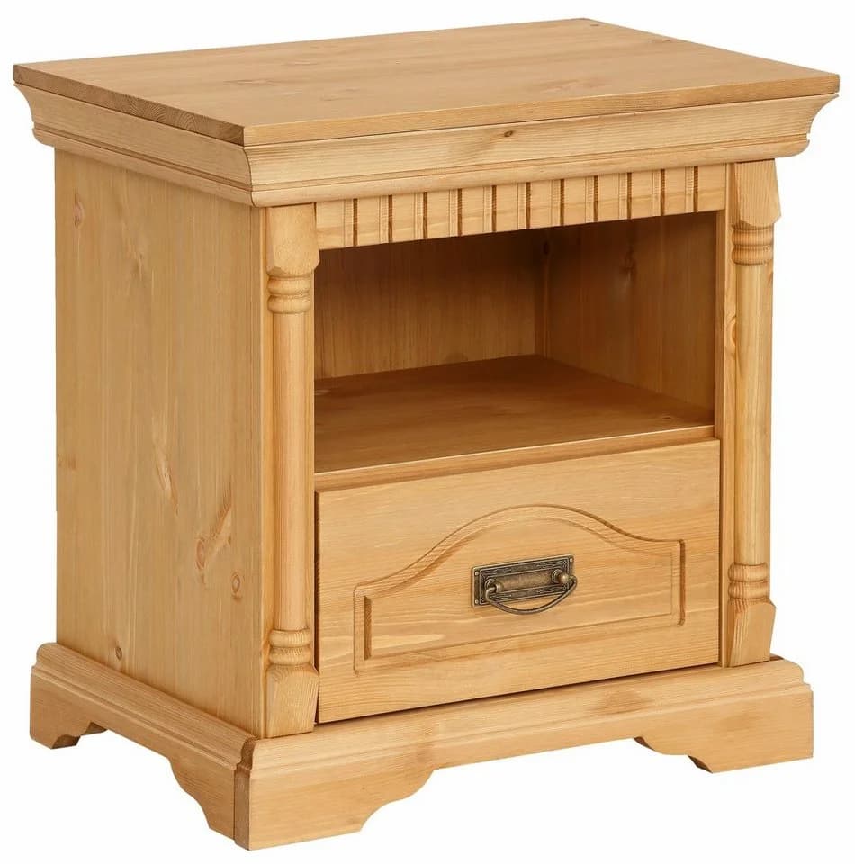 OTTO HOME Nachtkonsole Graz Beige Massivholz Landhausstil - Bild 3