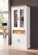 OTTO HOME Vitrine Selma Weiß Landhausstil Massivholz Bild 1