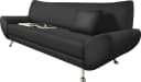 HOME AFFAIRE Saltare 3-Sitzer Sofa Schwarz Metallfüße Kunstleder Bild 1