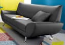 HOME AFFAIRE Saltare 3-Sitzer Sofa Schwarz Metallfüße Kunstleder Bild 3