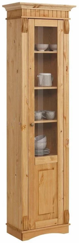 OTTO HOME Vitrine Teresa Massivholz Kiefer Beige Glastür - Bild 2
