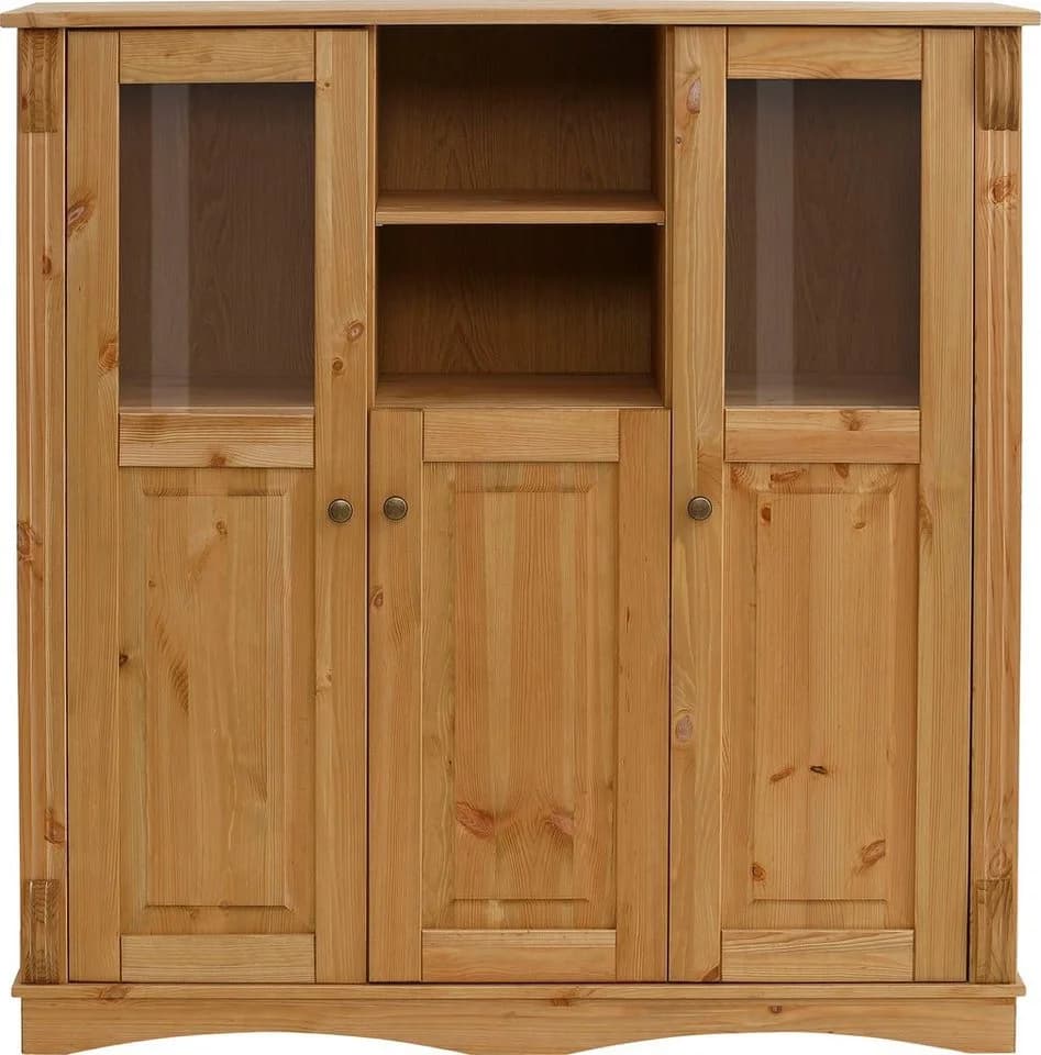OTTO HOME Highboard Teresa Beige Geölt Massivholz - Bild 4