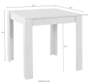 Esstisch OTTO HOME Meigh Weiß Antikweiß Quadratisch Holzwerkstoff Bild 5