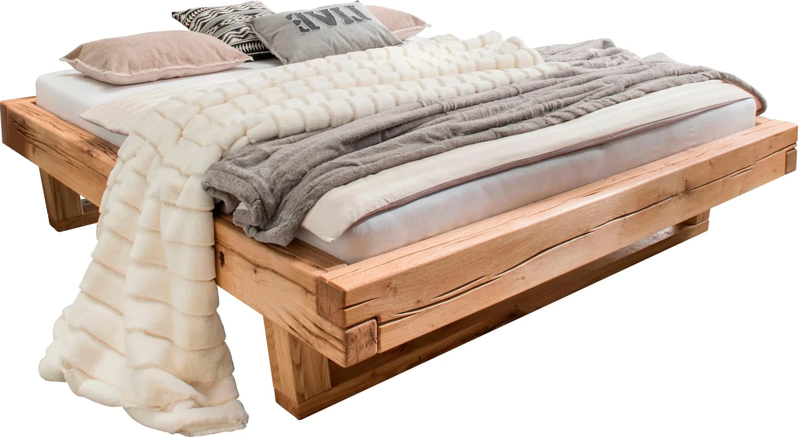 HOME AFFAIRE Massivholzbett Ultima Futonbett Eiche Fichte Natur