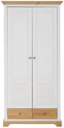 OTTO HOME Ayanna Garderobenschrank Weiß Massivholz 2-türig Bild 2