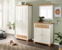 OTTO HOME Ayanna Garderobenschrank Weiß Massivholz 2-türig Bild 3