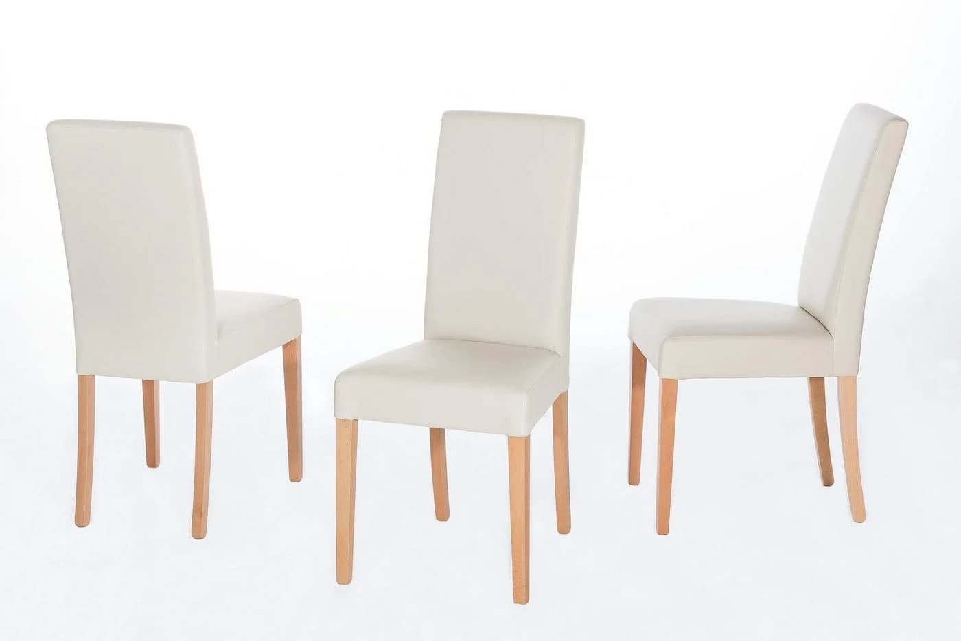 Home affaire 4-Fußstuhl Lea Beige Kunstleder 2er Set - Bild 2