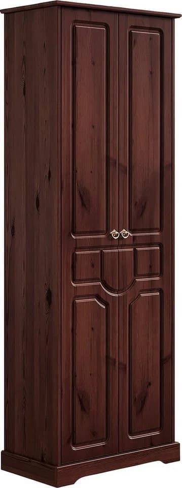 OTTO HOME Garderobenschrank Klera Dunkelbraun Massivholz
