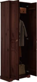 OTTO HOME Garderobenschrank Klera Dunkelbraun Massivholz Bild 5