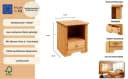 OTTO HOME Nachtkonsole Hugo Beige Massivholz Bild 3