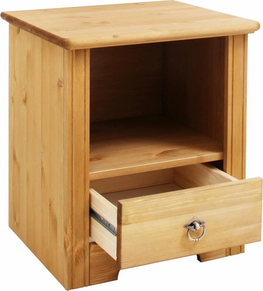 OTTO HOME Nachtkonsole Hugo Beige Massivholz - Bild 5
