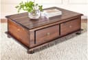 Couchtisch OTTO HOME Landhausstil Dunkelbraun Massivholz Bild 2