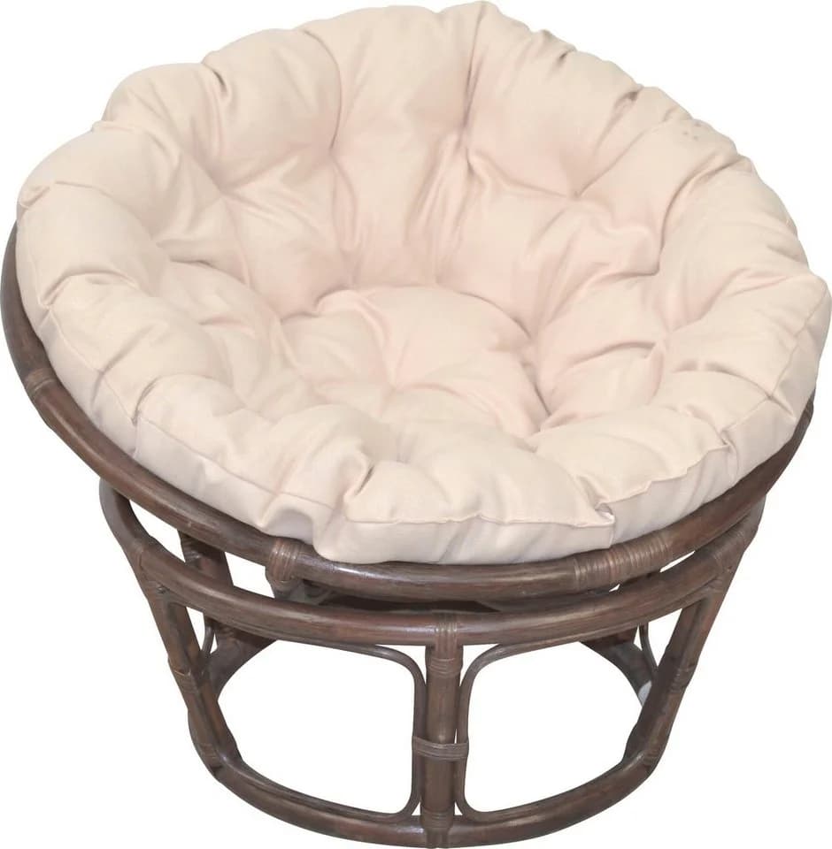HOME AFFAIRE Rattansessel Papasansessel Braun Handgeflochten - Bild 2