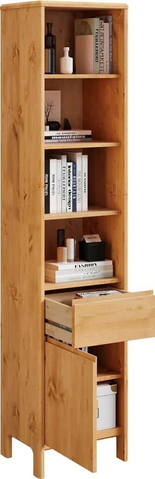 OTTO HOME Regal Luven Massivholz Beige Natur Hochschrank - Bild 4