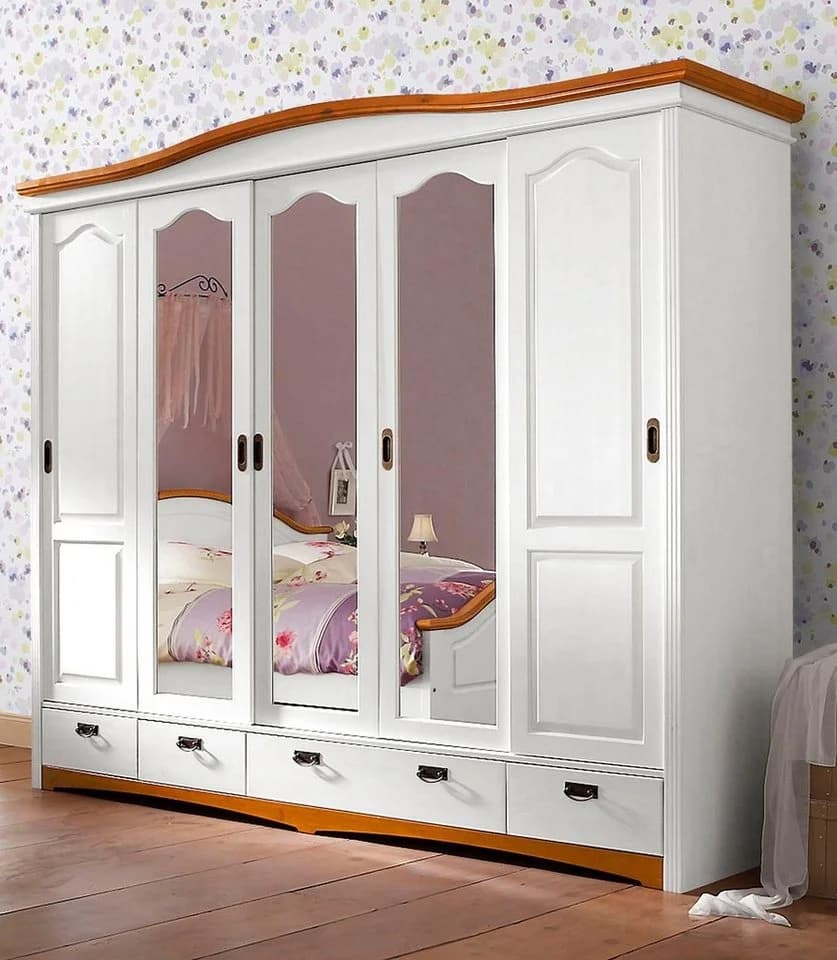 OTTO HOME Schiebetürenschrank Konrad Landhausstil Weiß Massivholz - Bild 2