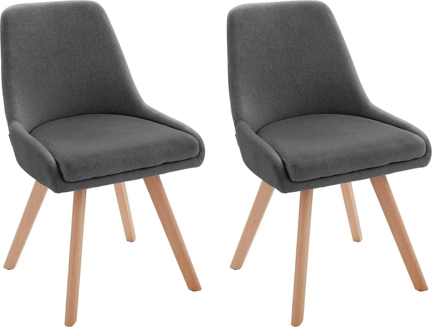 OTTO HOME Esszimmerstuhl Dilla 2er Set Anthrazit Eichenholz - Bild 2