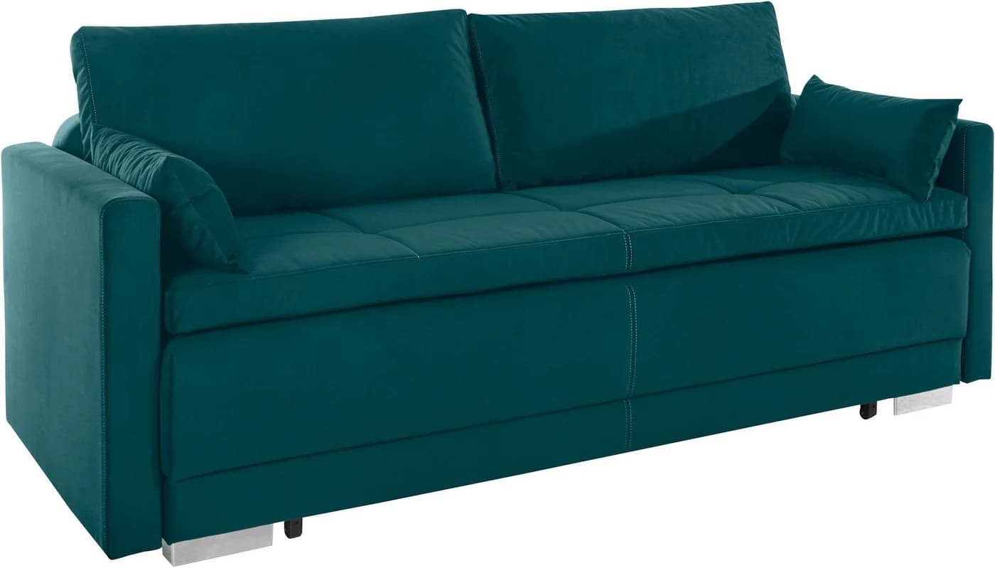 Schlafsofa OTTO HOME Berlin Petrol Microfaser mit Boxspring - Bild 5