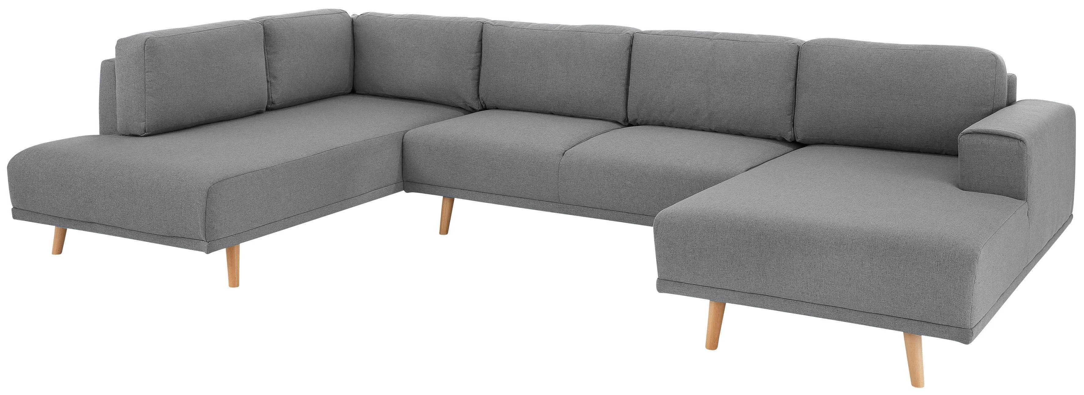 Home Affaire Wohnlandschaft Lasse U-Form Grau Skandinavisch