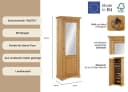 Schuhschrank OTTO HOME Rustic Beige Massivholz Spiegel Bild 3