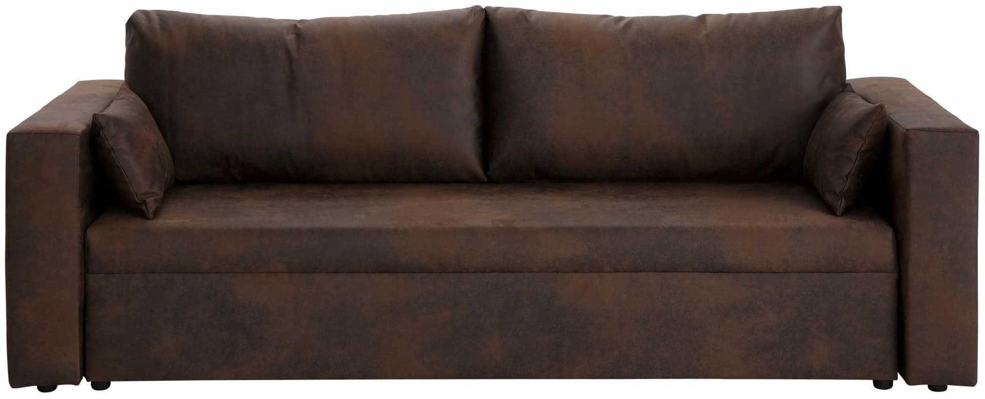 HOME AFFAIRE Pur 3-Sitzer Sofa Braun mit Bettfunktion