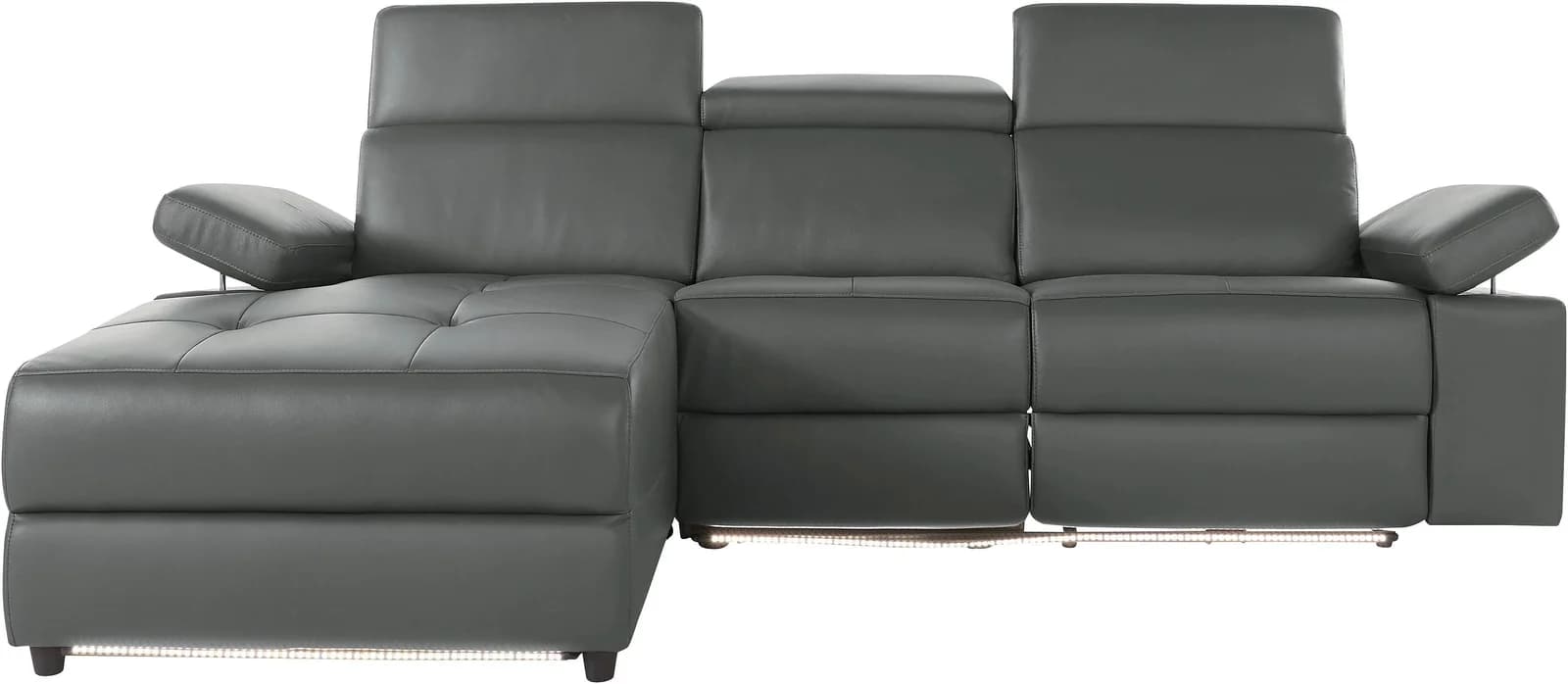 HOME AFFAIRE Kilado Ecksofa L-Form Grau mit Relaxfunktion