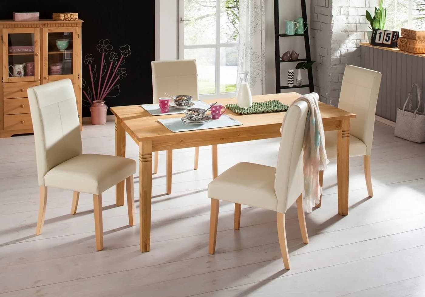 Esstisch OTTO HOME Danuta Massivholz Beige Klassisch - Bild 2