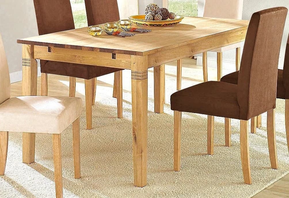Esstisch OTTO HOME Danuta Massivholz Beige Klassisch - Bild 4