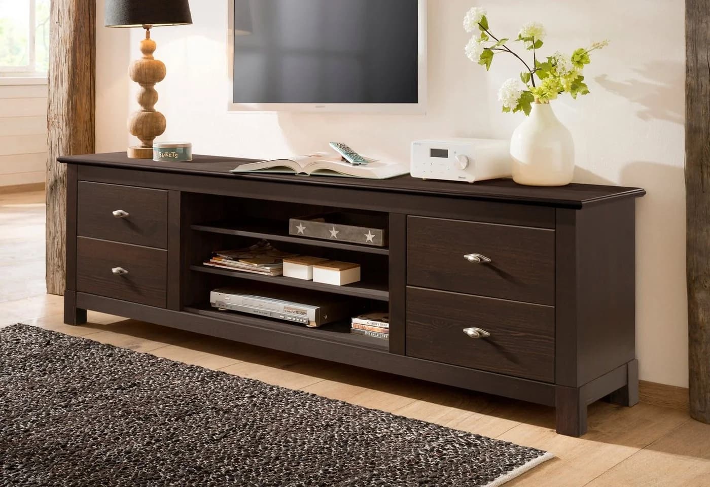 OTTO home Lowboard Rauna FSC-Massivholz Landhausstil