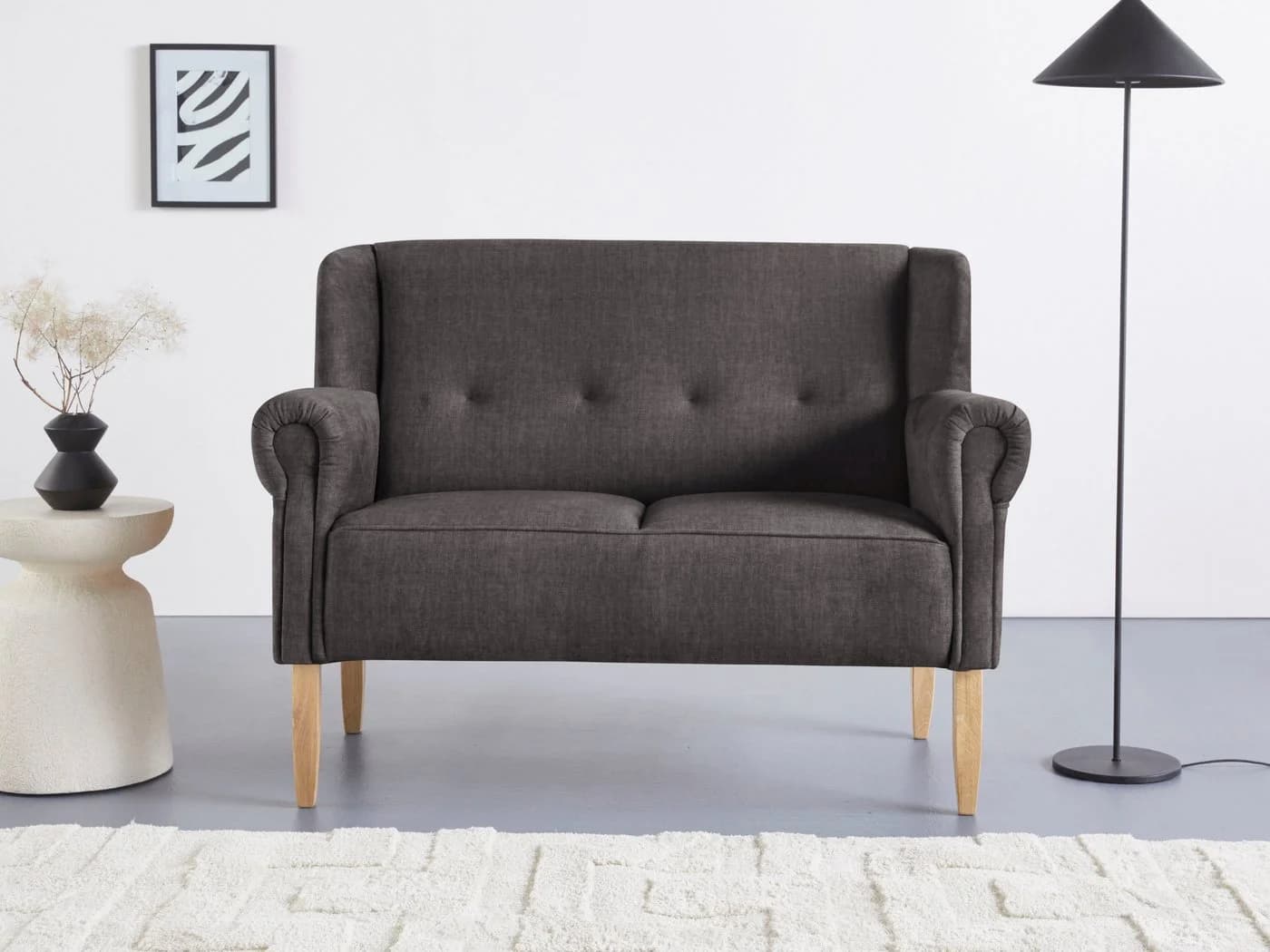 HOME AFFAIRE Moro Küchensofa Asche Microfaser Klassisch - Bild 2