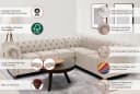 HOME AFFAIRE Chesterfield Ecksofa Anthrazit Leder Microfaser Bild 1