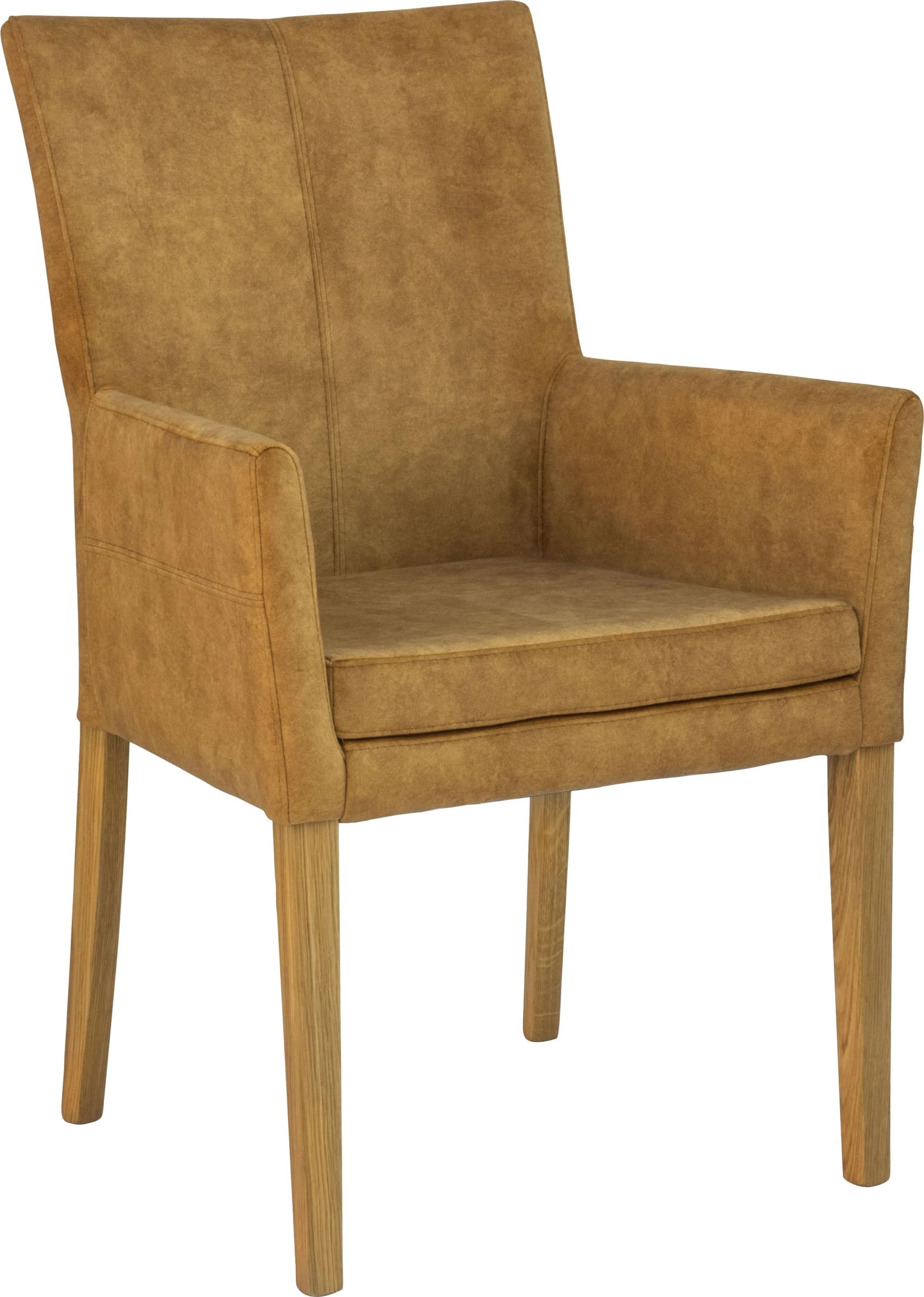 HOME AFFAIRE Armlehnstuhl Aspen Gold Samtvelours Massivholz