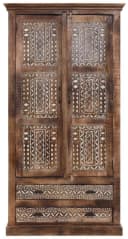 OTTO HOME Maneesh Kleiderschrank Beige Massivholz Bild 1