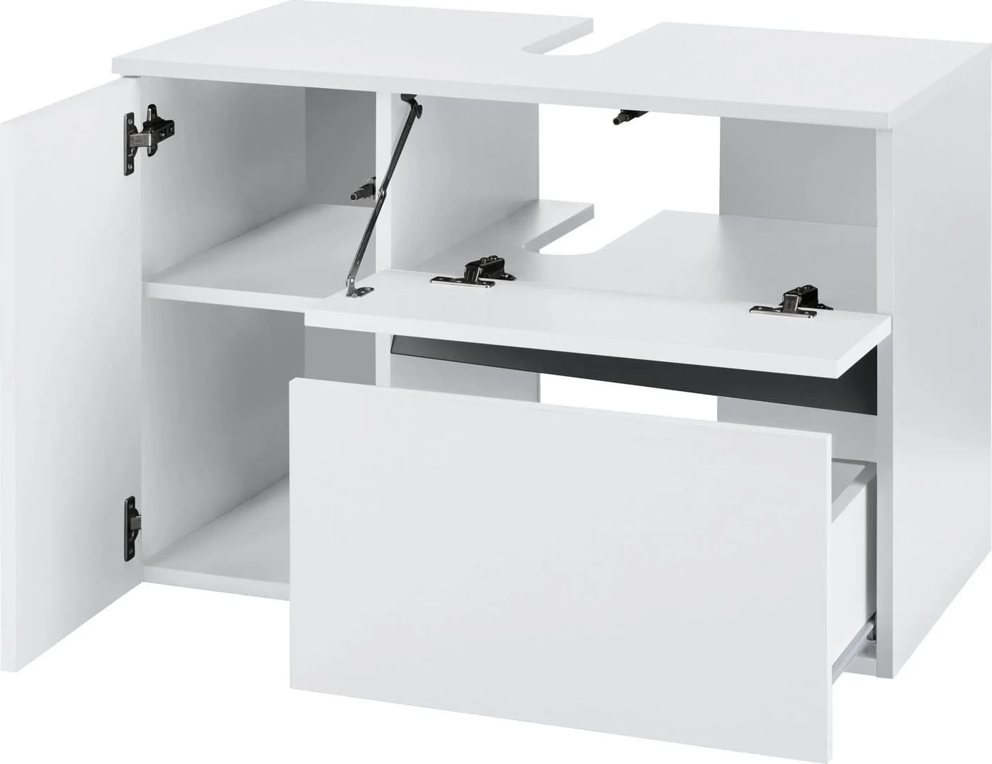 HOME AFFAIRE Wisla Waschbeckenunterschrank Weiß Push-to-open - Bild 3
