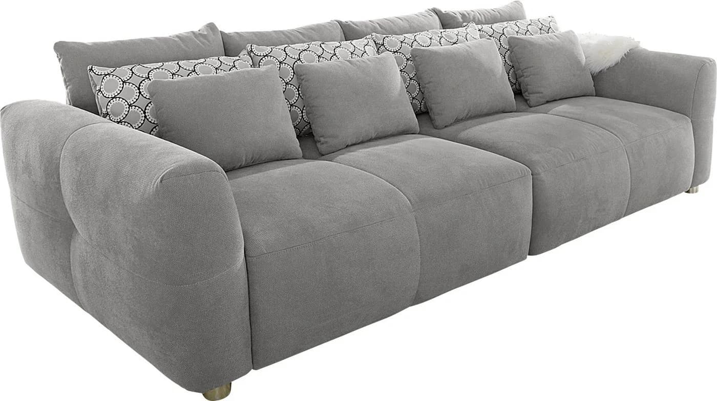 Jockenhöfer Gruppe Gulliver Big-Sofa Hellgrau mit Federkern