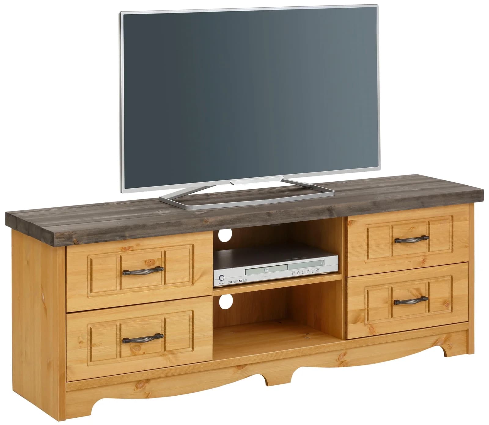Lowboard HOME AFFAIRE Trinidad Antique Beige/Grau Massivholz