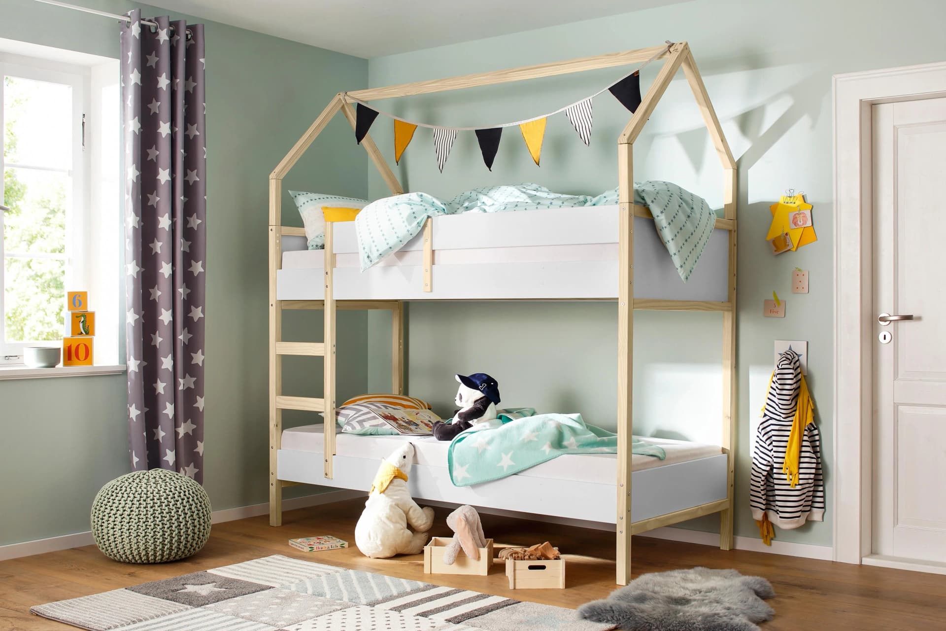 Etagenbett OTTO HOME Janne Weiß Natur 90x200 cm