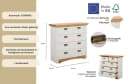 OTTO HOME Konrad Schubkastenkommode Weiß Honig FSC Kiefer Bild 3