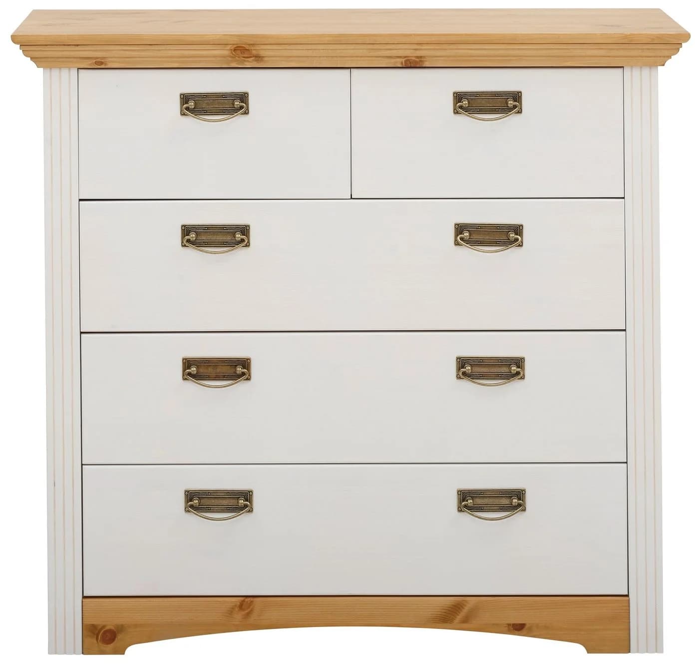 OTTO HOME Konrad Schubkastenkommode Weiß Honig FSC Kiefer - Bild 4